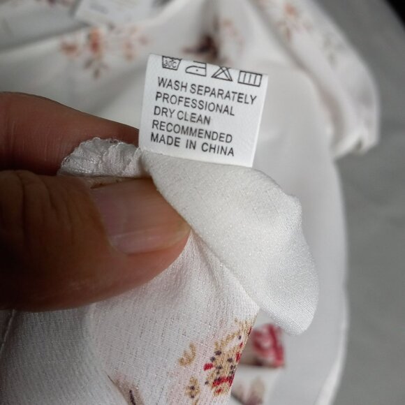 Jahan's Premium Dress Womens Large Floral White Beach Floral Summer V Neck NWT - Picture 7 of 11